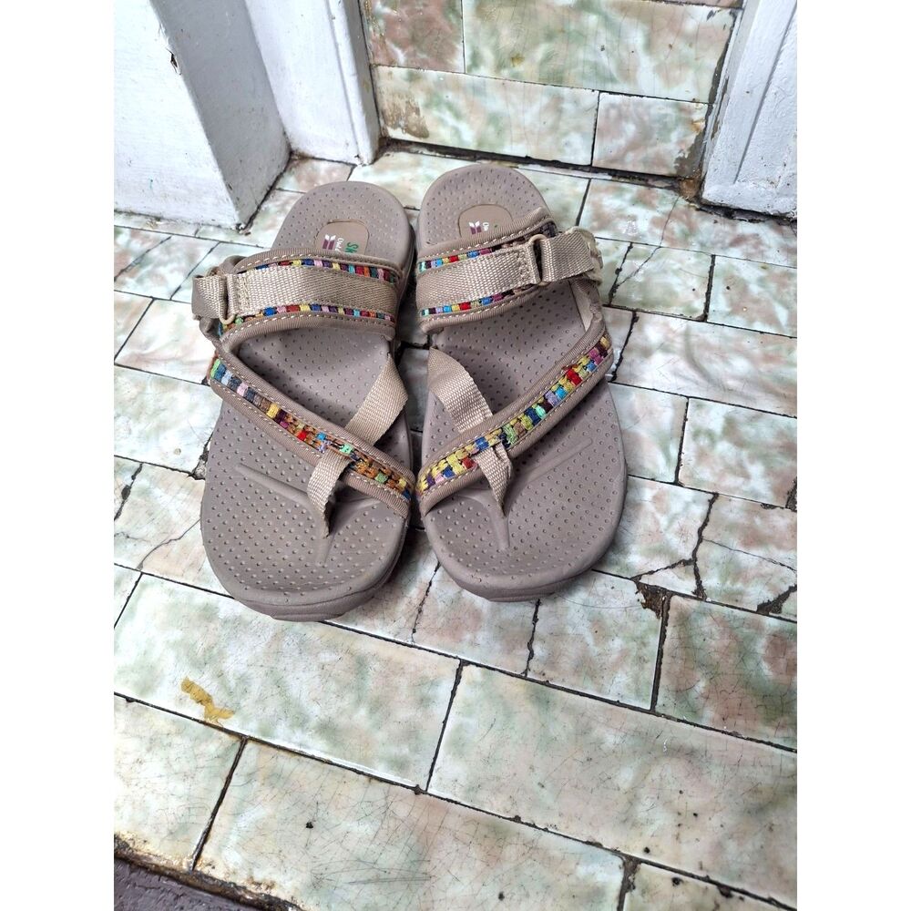 SketchersStrappy WovenTrailSandals 6.5 Beige GranolaGirl MultiColor BohoGorpcore